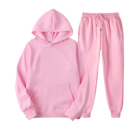 Elevate Your Workout with Our Stylish Women's Autumn Fleece Tracksuit - Cozy 2-Piece Set for Fitness and Leisure