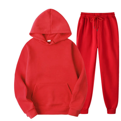 Elevate Your Workout with Our Stylish Women's Autumn Fleece Tracksuit - Cozy 2-Piece Set for Fitness and Leisure